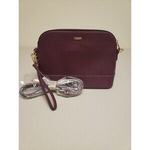 Lovevook Women Crossbody Purse Burgundy With Straps 10 X 7.5 Synthetic Leather